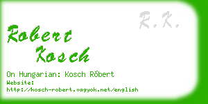 robert kosch business card